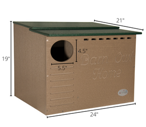 JCS Wildlife Poly Barn Owl Nesting Box