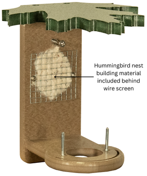 JCS Wildlife Poly Lumber Hummingbird Nest Builder
