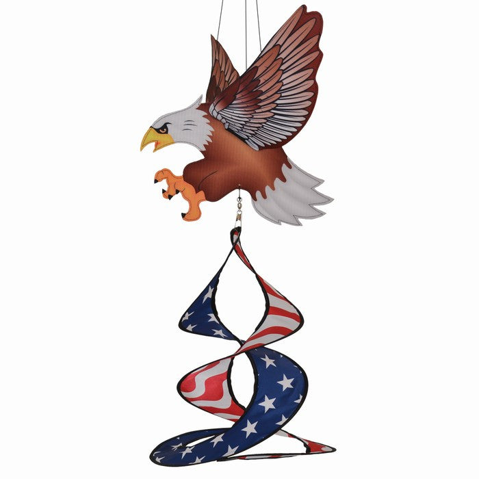 In The Breeze Double Patriotic Eagle Wind Spinner