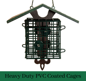 JCS Wildlife Fleur de Lis Suet Feeder with Eco-Friendly Poly Lumber Roof