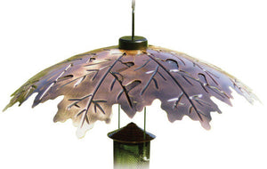 Woodlink Brushed Copper 18" Oak Leaf Bird Feeder Weather Shield, COPLEAF18