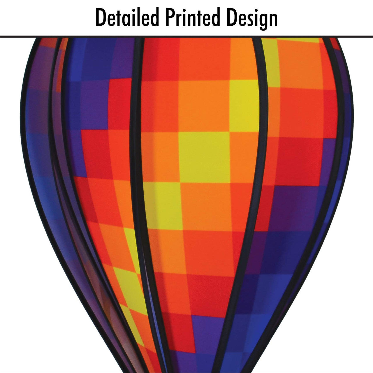 In The Breeze Rainbow Pixel 10 Panel Hot Air Balloon 25"