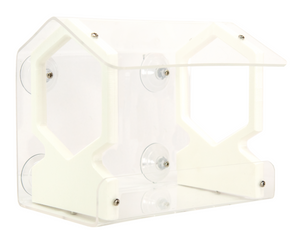 JCs Wildlife Geometric Diner 9 Window Feeder - Holds 3 Cups of Bird Seed - Made with Recycled Poly Lumber