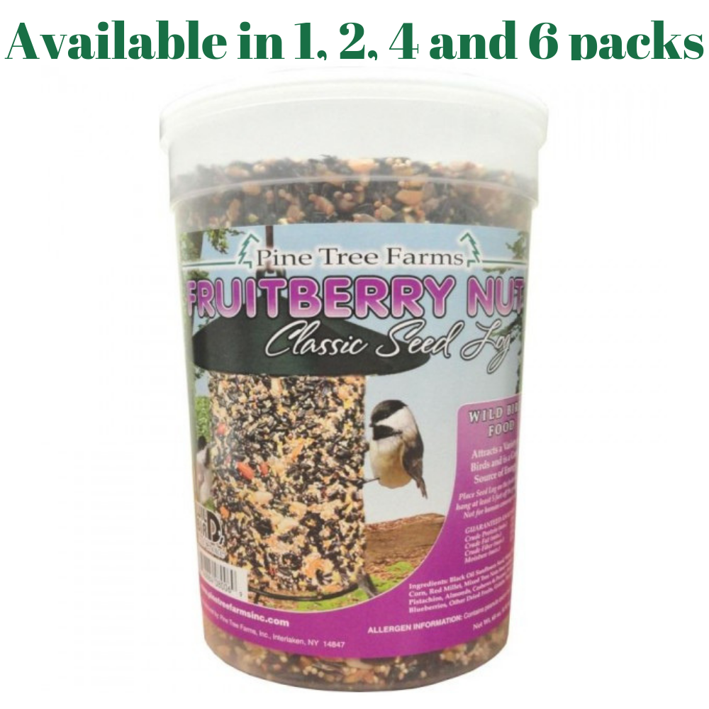 Pine Tree Farms 8006 Fruit Berry Nut Classic Seed Log, 68-Ounce (1, 2, 4 and 6 Packs)