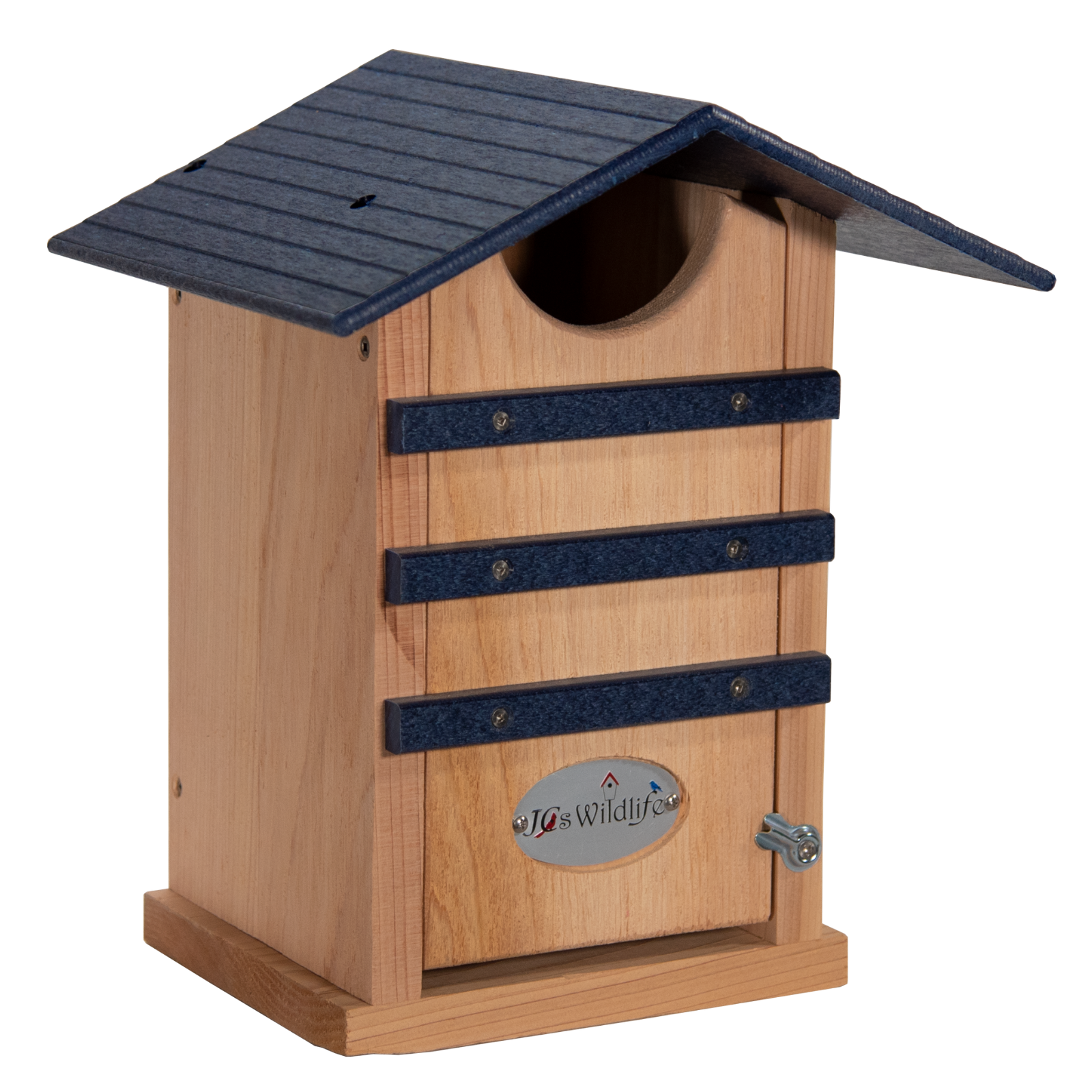 Cedar Screech Owl or Saw-Whet Owl House with Poly Lumber Roof