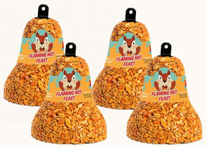 Mr. Bird Flaming Hot Feast Wild Bird Seed Bell 8 oz. (2 , 4 and 6 Packs)