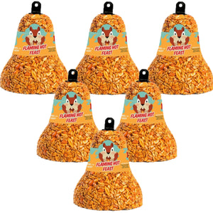 Mr. Bird Flaming Hot Feast Wild Bird Seed Bell 8 oz. (2 , 4 and 6 Packs)