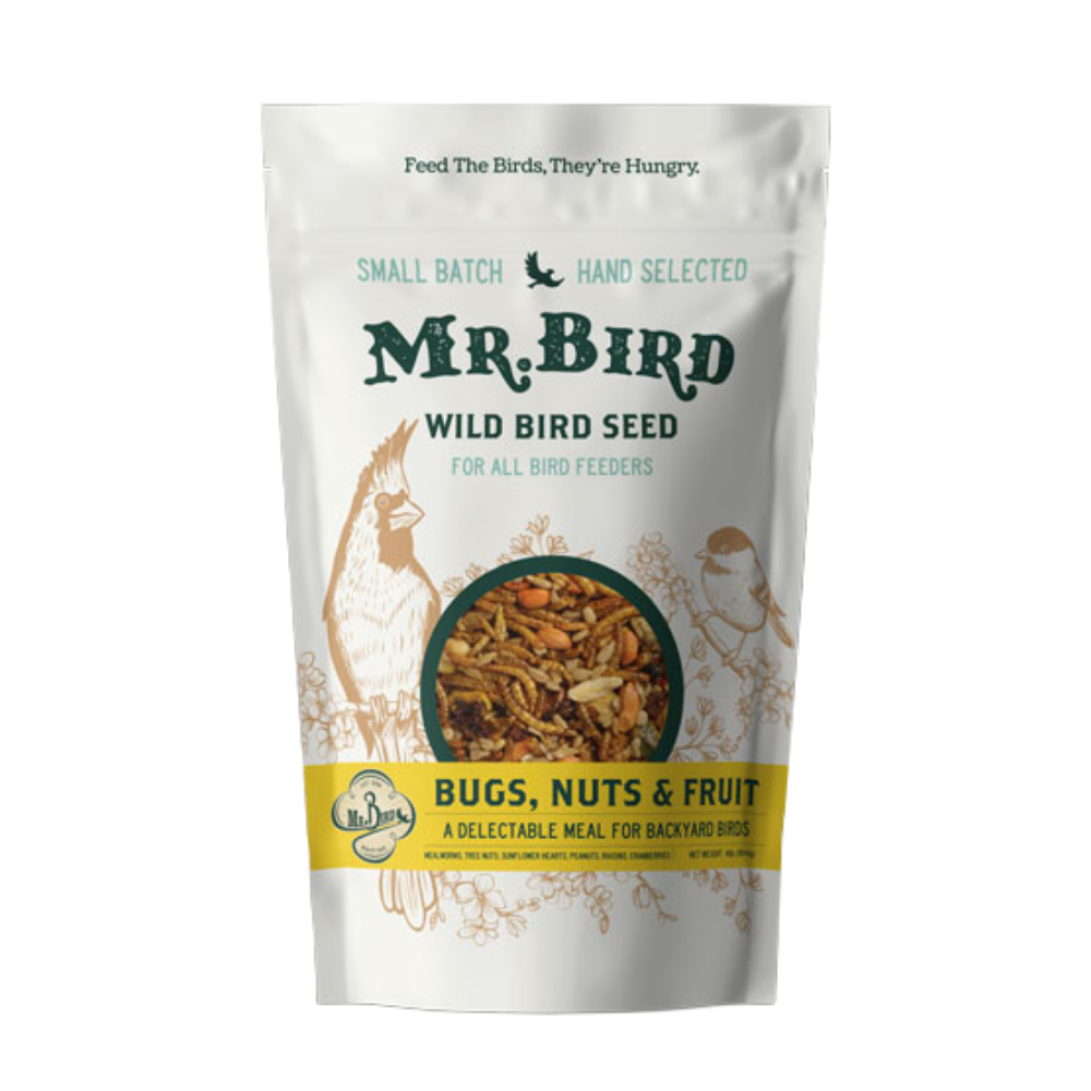 Mr. Bird Bugs, Nuts, & Fruit Small Loose Seed Bag 2 lbs. (1, 2, 4, and 6 Packs)