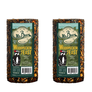 Mr. Bird Woodpecker Feast Small Wild Bird Seed Cylinder 1 lb. 14 oz. (1, 2, 4, 6, and 12 Packs)