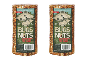 Mr. Bird Bugs, Nuts, & Fruit Small Wild Bird Seed Cylinder 24 oz. (1, 2, 4, or 6 Pack)