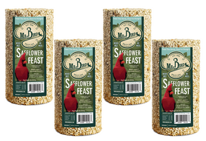 Mr. Bird Safflower Feast Small Wild Bird Seed Cylinder 32 oz. (1, 2, 4, 6, or 12 Packs)