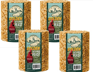 Mr. Bird Golden Safflower Feast Large Wild Bird Seed Cylinder 62 oz. (1, 2, 4, and 6 Packs)