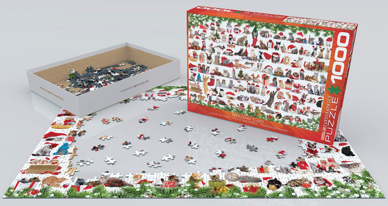 EuroGraphics Holiday Cats Jigsaw Puzzle (1000-Piece)