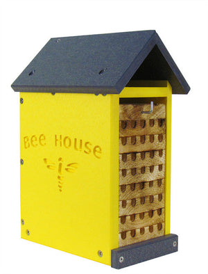 JCS Wildlife Small Poly Lumber and Pine Mason Bee House - Made in the USA