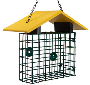 JCS Wildlife XL Suet Cage with Recycled Poly Lumber Roof