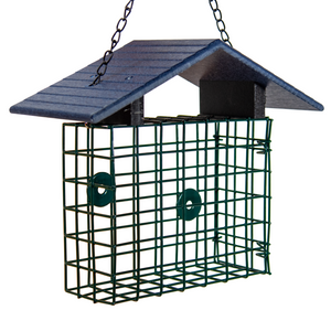 JCS Wildlife XL Suet Cage with Recycled Poly Lumber Roof