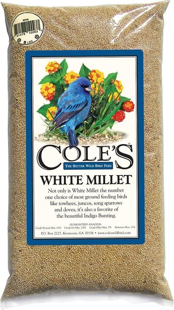 Cole's White Millet Bird Seed, 20 lbs, MI20