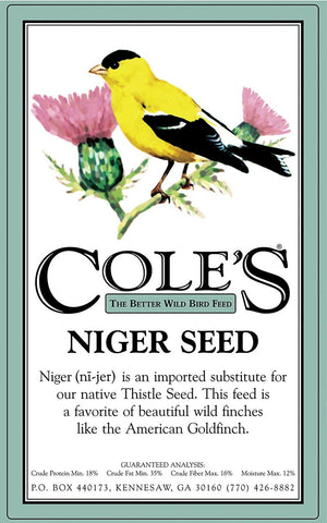 Cole's Niger Bird Seed, 10 lbs, NI10