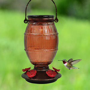 Perky-Pet Prohibition Top-Fill Glass Hummingbird Feeder 36 oz