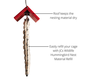 JCS Wildlife Deluxe Hummingbird Nester Builder with Weather Guard Roof