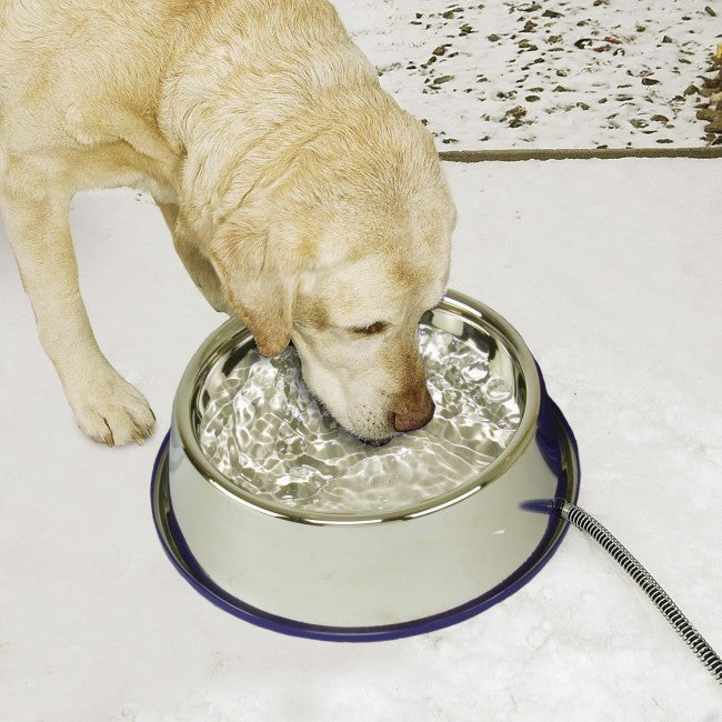 K&H Pet Products ,Stainless Steel, Heated Pet Bowl, 120 Ounces, 25 Watt, KH2030