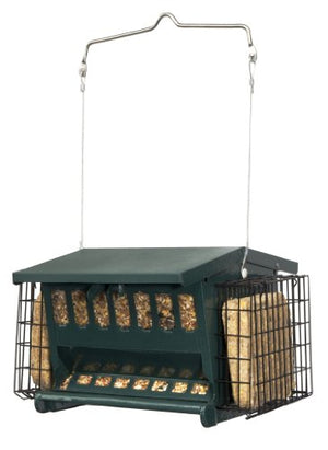 Mini Seeds N More Hopper Feeder by Heritage Farms with 2 suet cages