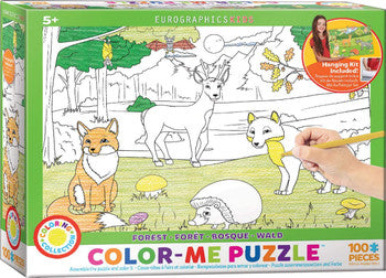 EuroGraphics Forest 100-Piece Color-Me Puzzle
