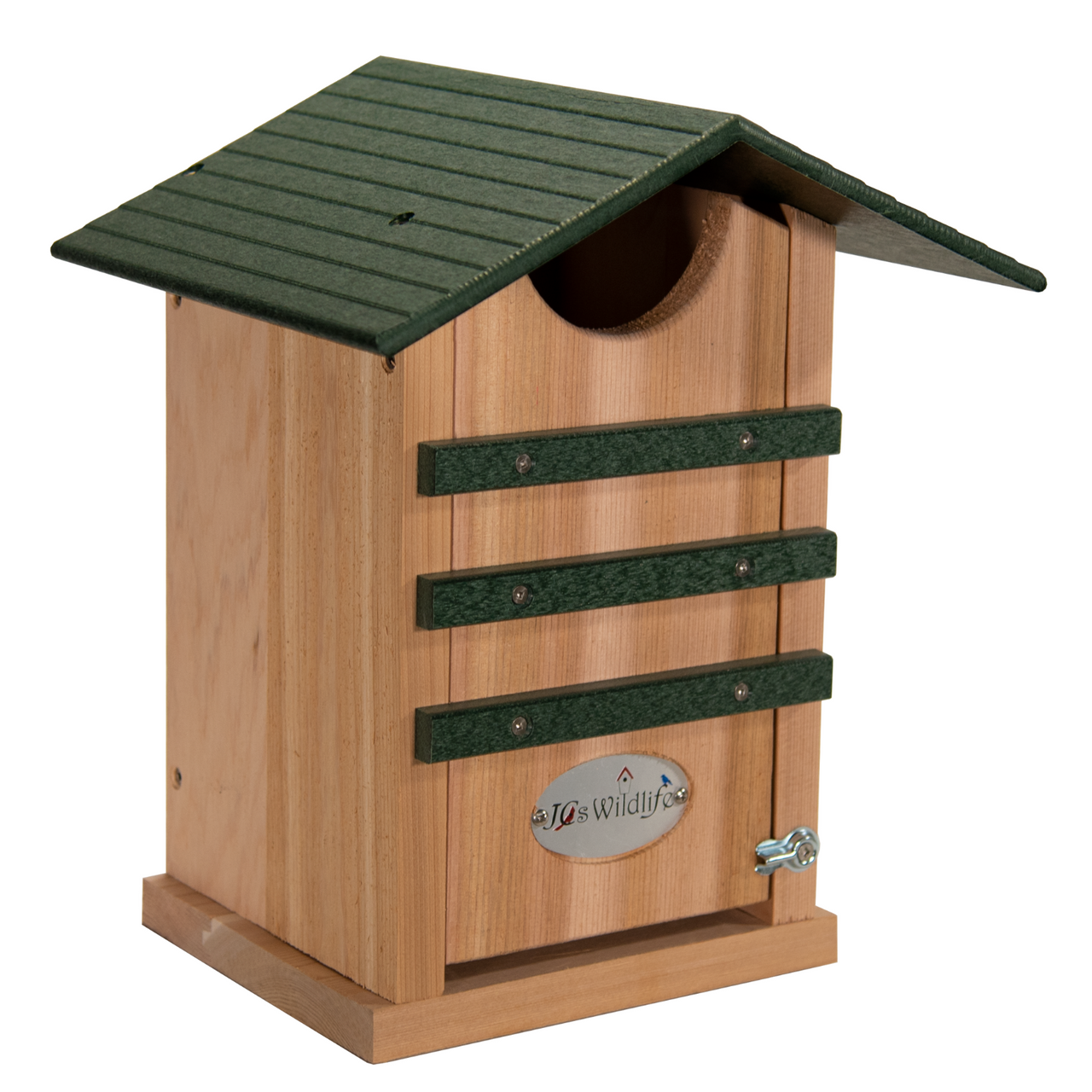 Cedar Screech Owl or Saw-Whet Owl House with Poly Lumber Roof