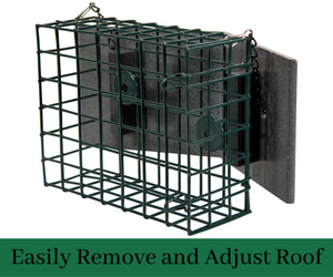 JCS Wildlife XL Suet Cage with Recycled Poly Lumber Roof