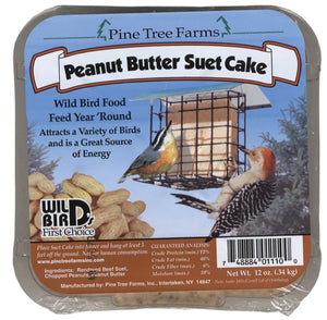 Pine Tree Farms Peanut Butter Suet Cake 12 oz. (12 Count)