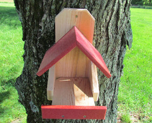 Cedar Robin Roost Birdhouse with Poly Lumber Roof