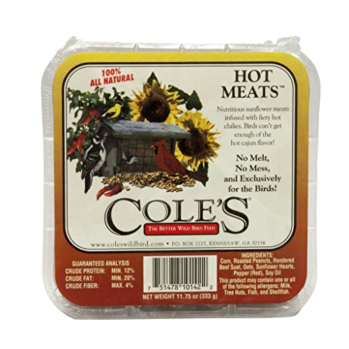 Cole's Hot Meats Suet Cake, 11.75 oz (12 Pack)