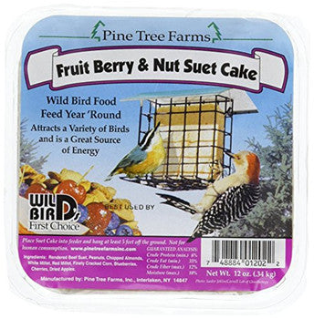 Fruit Berry & Nut Suet Cake Pine Tree Farms 12 oz. (12 Count)