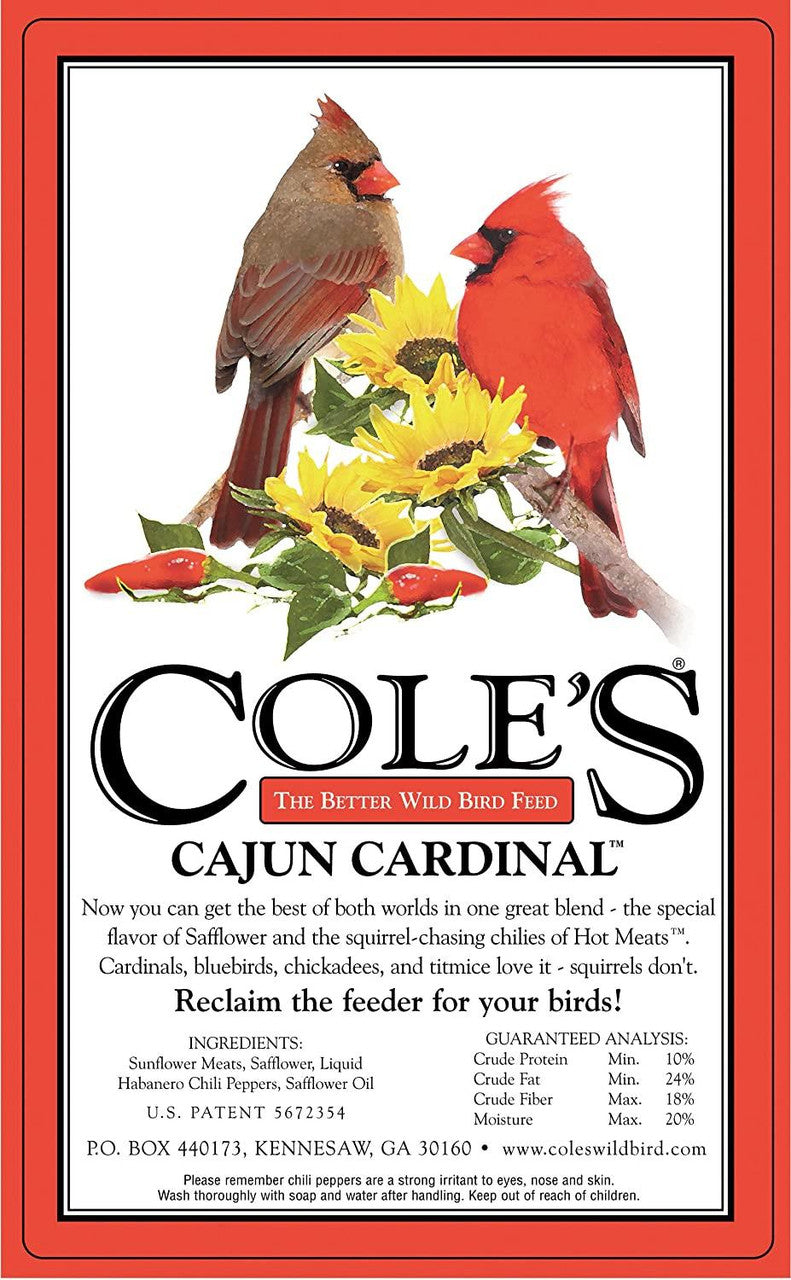 Cole's CB10 Cajun Cardinal Blend Bird Seed, 10-Pound (4 Count)