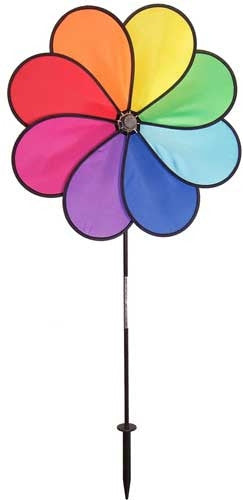 8 Petal Rainbow Dazy Wind Spinner In the Breeze Garden Yard Decor ITB2803