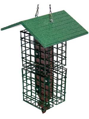 JCS Wildlife Quad Fleur de Lis Suet Feeder with Roof