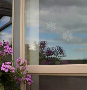 Window Alert 4 Snowflake Decals Protect Wild Birds