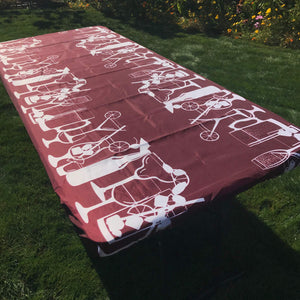 In the Breeze Happy Hour Drinks 8 Foot Fitted Tablecloth