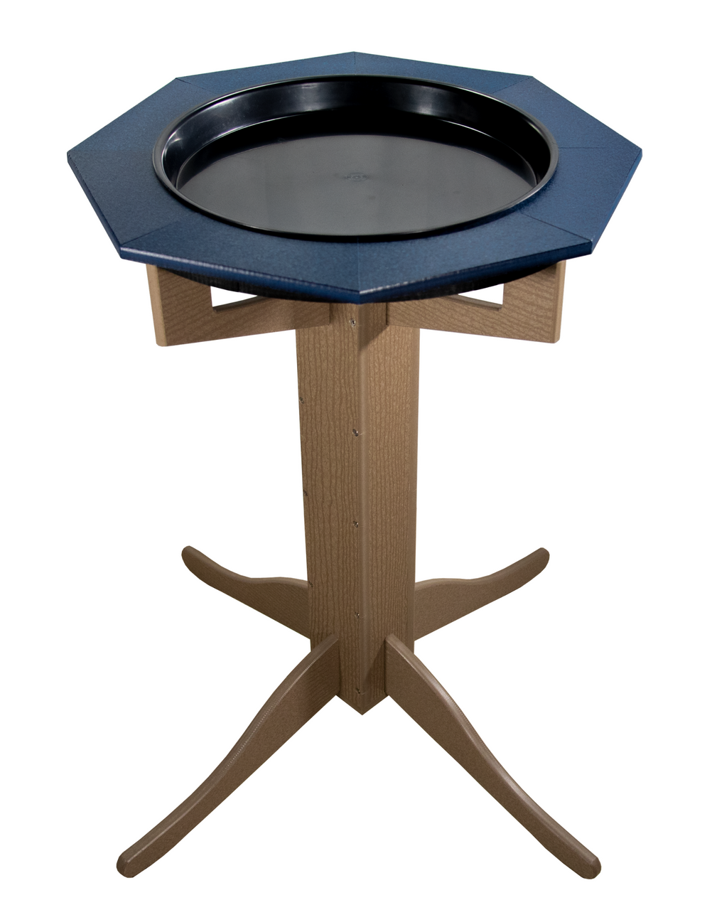 JCS Wildlife Poly Lumber Tan Pedestal Garden Bird Bath