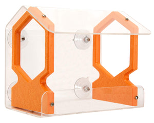 JCs Wildlife Geometric Diner 9 Window Feeder - Holds 3 Cups of Bird Seed - Made with Recycled Poly Lumber