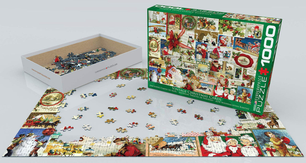 EuroGraphics Vintage Christmas Cards Jigsaw Puzzle (1000-Piece)