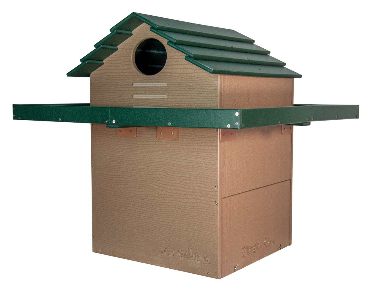 JCs Wildlife X Large Deluxe Poly Barn Owl Box with Exercise Platform - Our Biggest Barn Owl House - Made in the USA - Great for Farms, Ranches and Vineyards