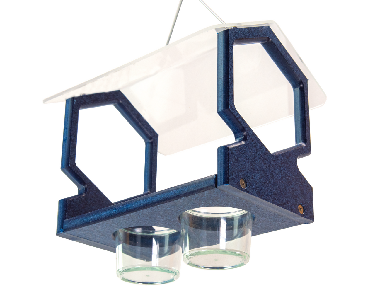 JCs Wildlife Geometric Hanging Bluebird Mealworm Feeder