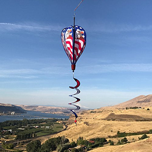 In The Breeze Patriot Eagle Hot Air Balloon Wind Spinner
