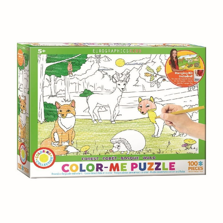 EuroGraphics Forest Color Me Jigsaw Puzzle (100-Piece)