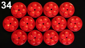 (NDRR-34)  Red-On-Red DOTS Counter Display, 34 cnt.