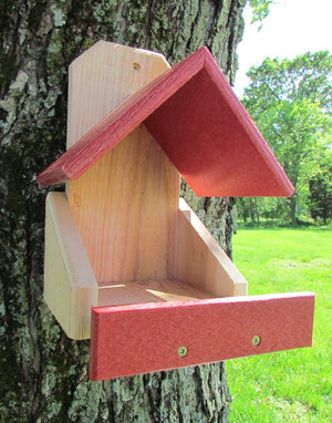 Cedar Robin Roost Birdhouse with Poly Lumber Roof