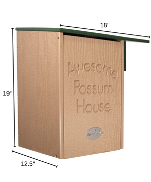 JCS Wildlife Recycled Poly Lumber Awesome Possum House