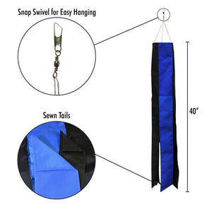 In The Breeze Thin Blue Line 40" Windsock Support the Police and Law Enforcement