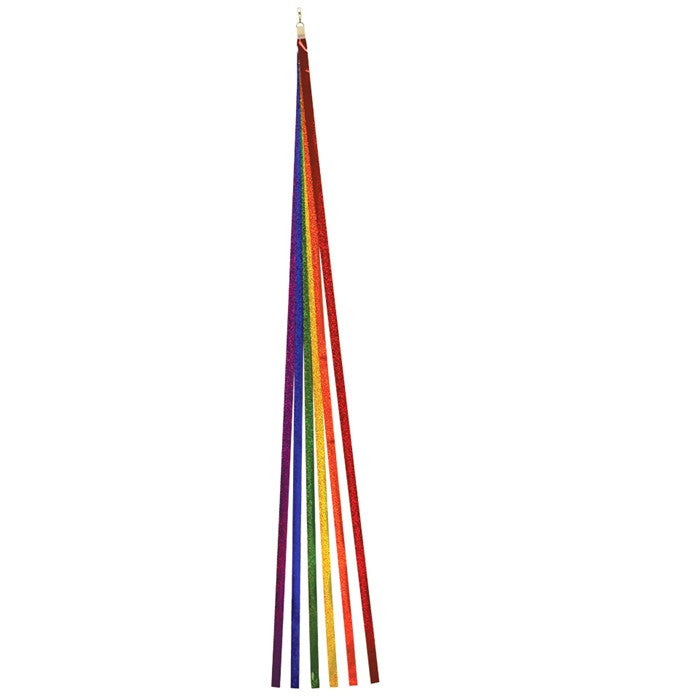 In The Breeze 60" Rainbow Sparkle Kite Tails